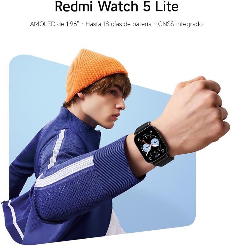 XIAOMI Redmi Watch 5 Lite, Bluetooth Calling, 1.96-inch AMOLED Display, Heart Rate Monitor, 150 Sports Modes, up to 18 days battery life, Gold