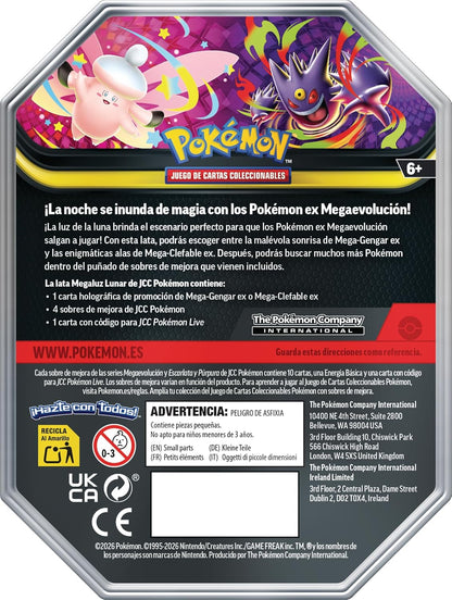 Pokémon TCG – Lata Megaluz Lunar | Mega-Gengar ex o Mega-Clefable ex