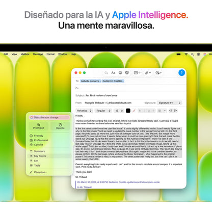 Apple MacBook Neo (2026), 13" Liquid Retina, Chip A18 Pro, CPU 6 núcleos + GPU 5 núcleos, 8GB RAM, 256GB SSD, Magic Keyboard, Cítrico, Sin AC