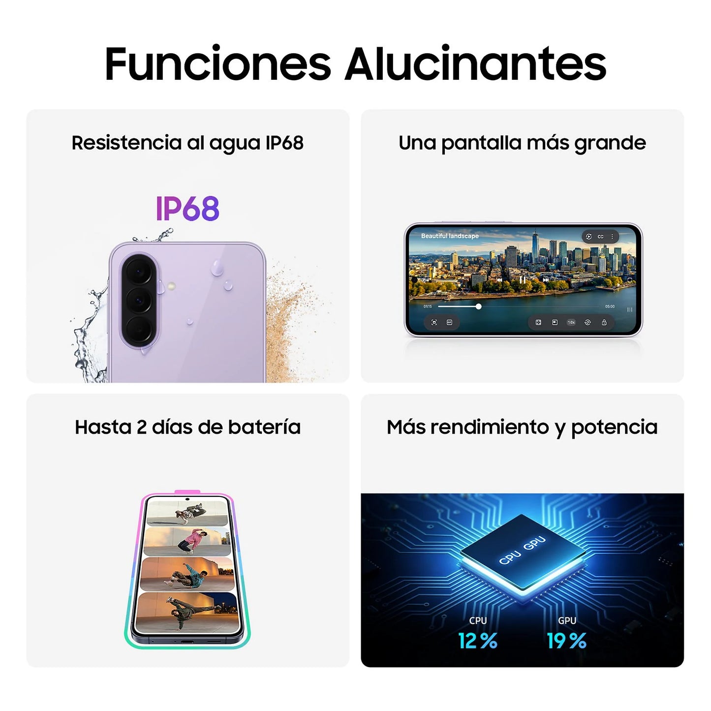 Samsung Galaxy A37 5G 256 GB, 8 GB RAM – Lavanda