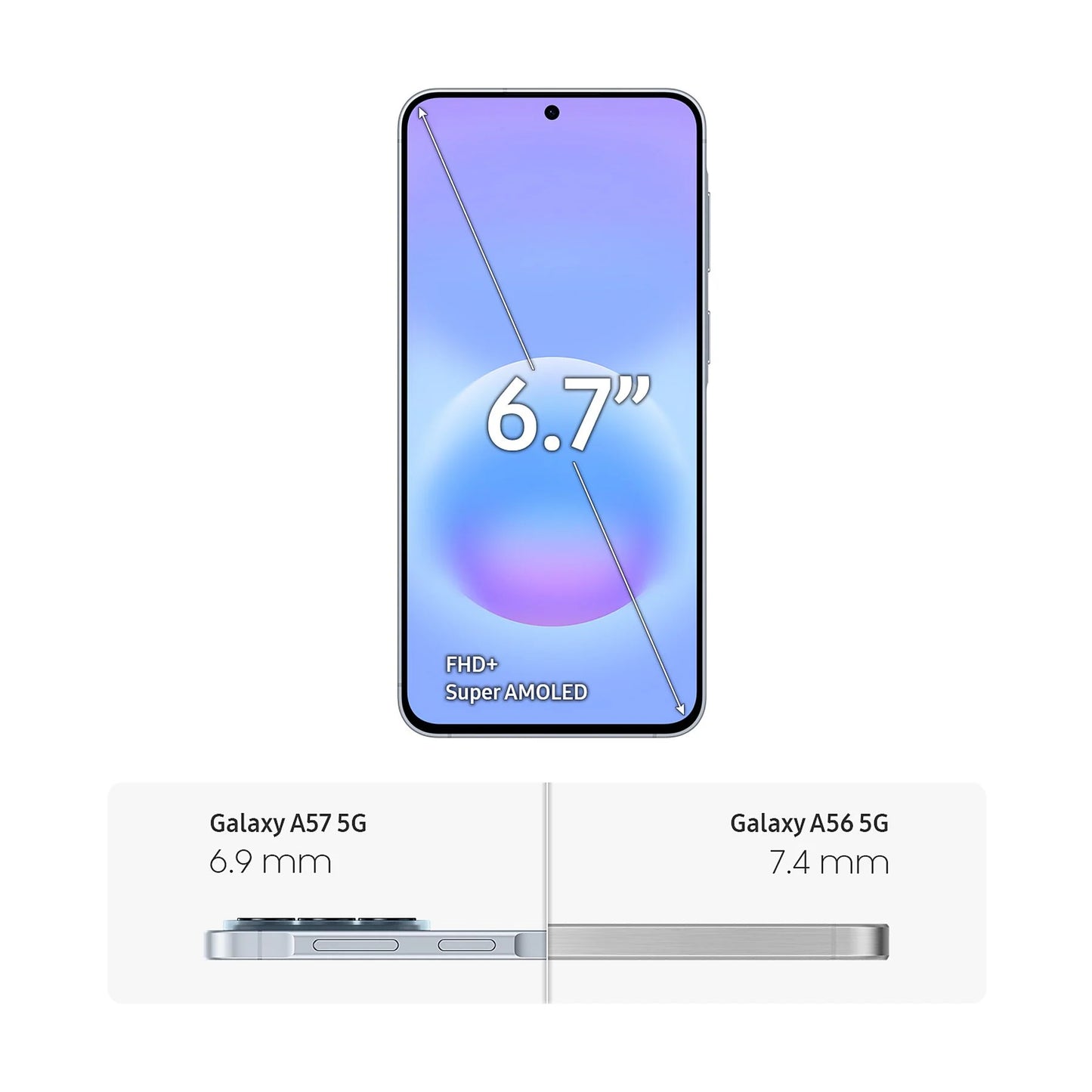 Samsung Galaxy A57 5G 256 GB, 8 GB RAM – Azul claro