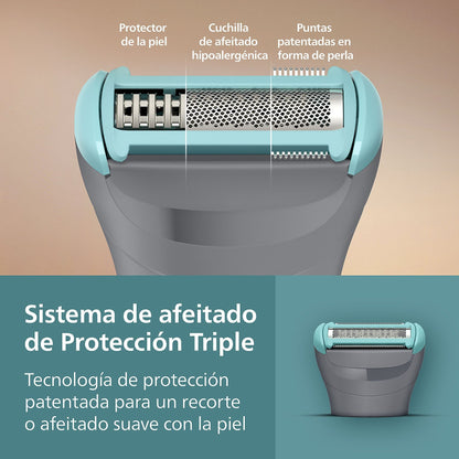 Afeitadora corporal - Philips BG3480/15, Triple Protect, Cuerpo y Zonas Íntimas