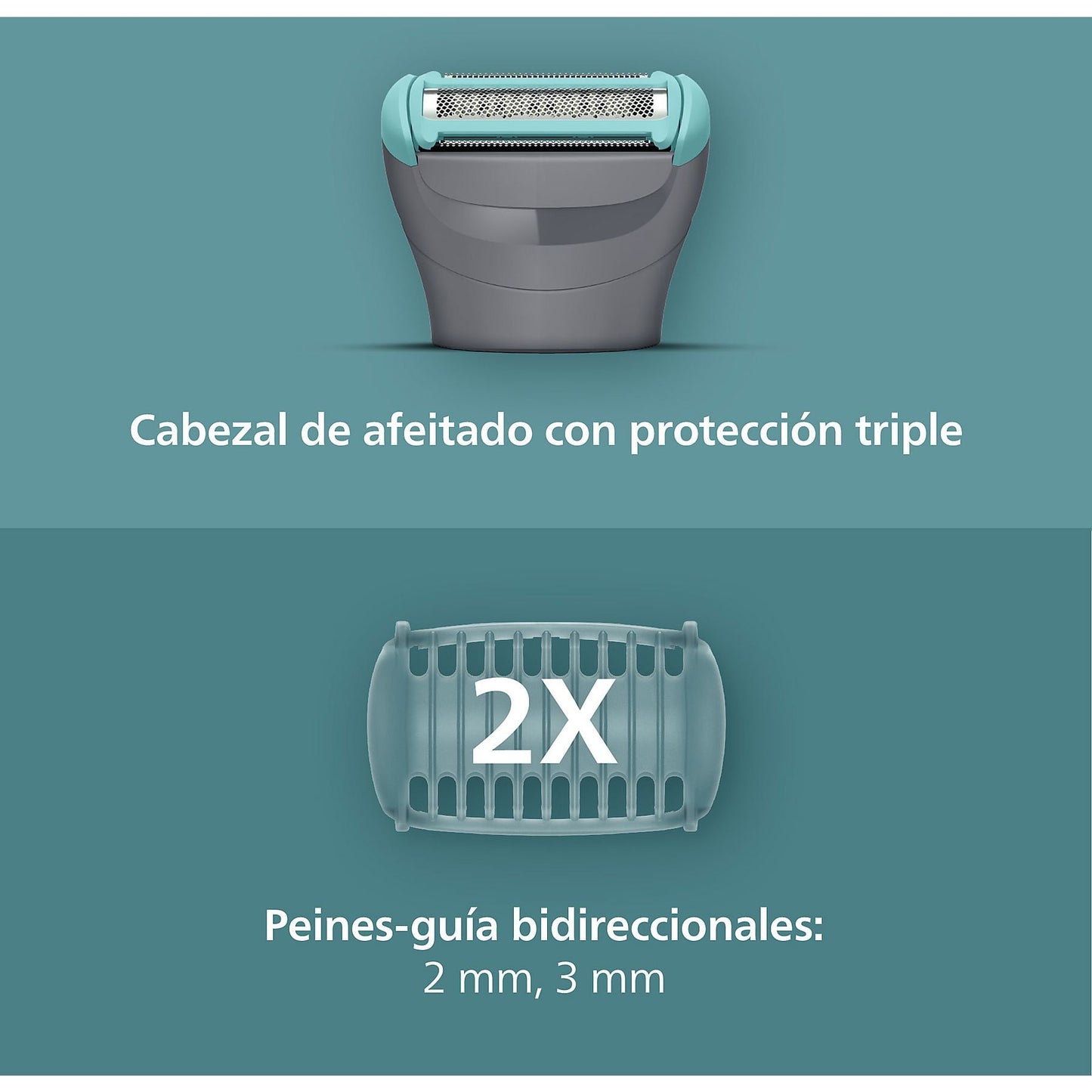 Afeitadora corporal - Philips BG3480/15, Triple Protect, Cuerpo y Zonas Íntimas