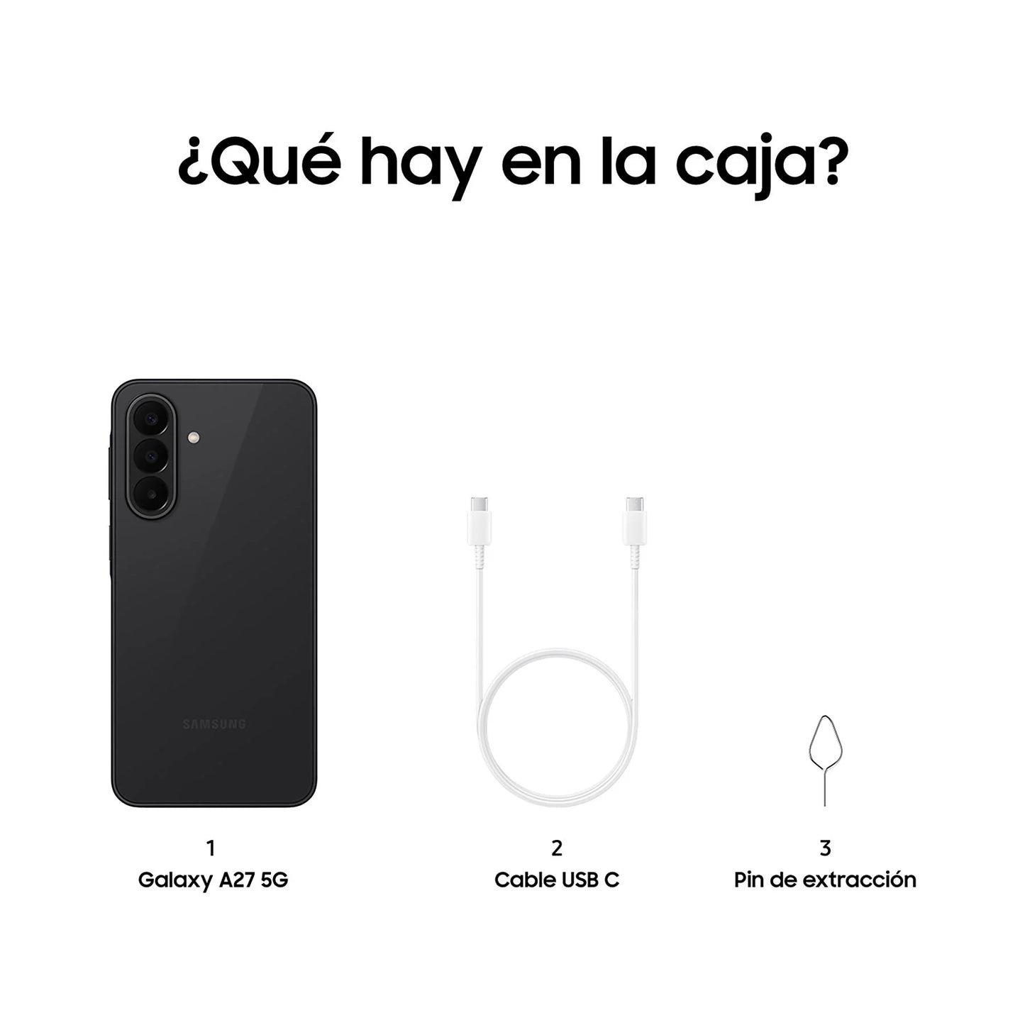 Samsung Galaxy A27 5G 128 GB, 6 GB RAM – Negro