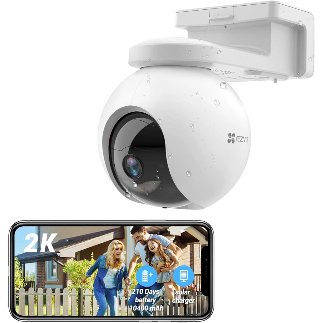 Ezviz HB8 - 360° Wi-Fi Security Camera with Long-Lasting Battery