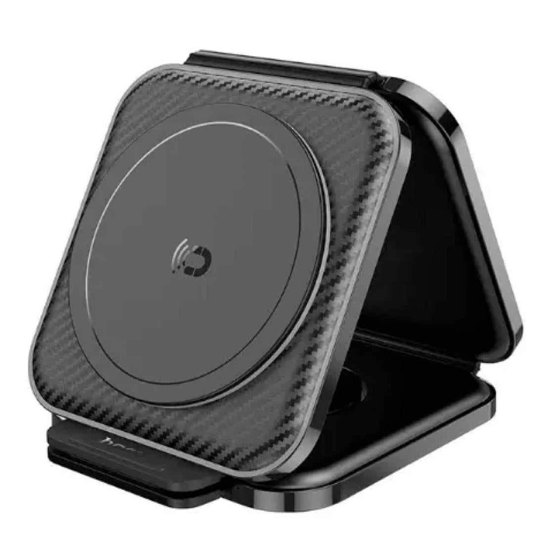 Cargador Inalámbrico Hoco CQ4 3 en 1 MagSafe 15W Plegable | Para iPhone, AirPods y Apple Watch