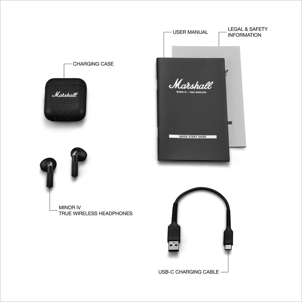 Marshall Minor IV - Auriculares Bluetooth True Wireless