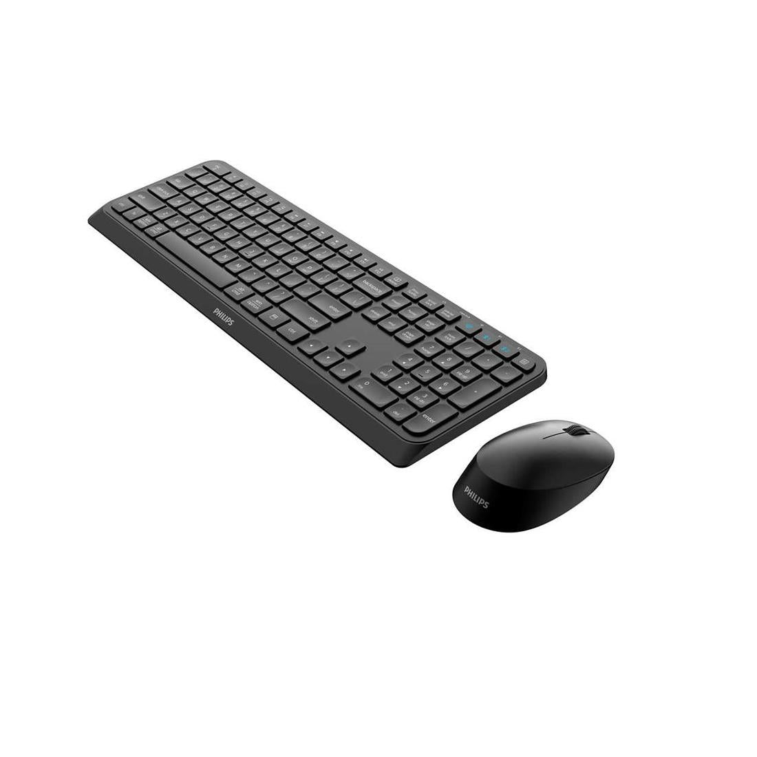 Philips SPT6407B Teclado y Ratón inalámbricos 2.4GHz + Bluetooth – Combo eficiente y sin cables