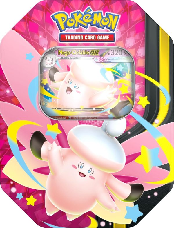 Pokémon TCG Lata Megaluz Lunar, 4 sobres y carta promocional