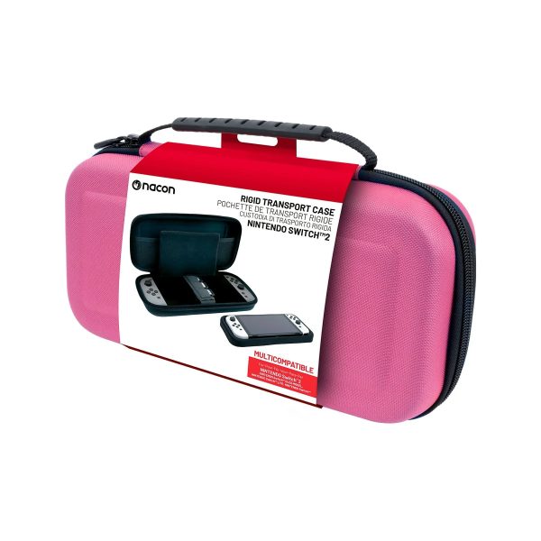 Funda Nintendo Switch 2 - Nacon Funda Rígida Para Nintendo Switch 2, Rosa
