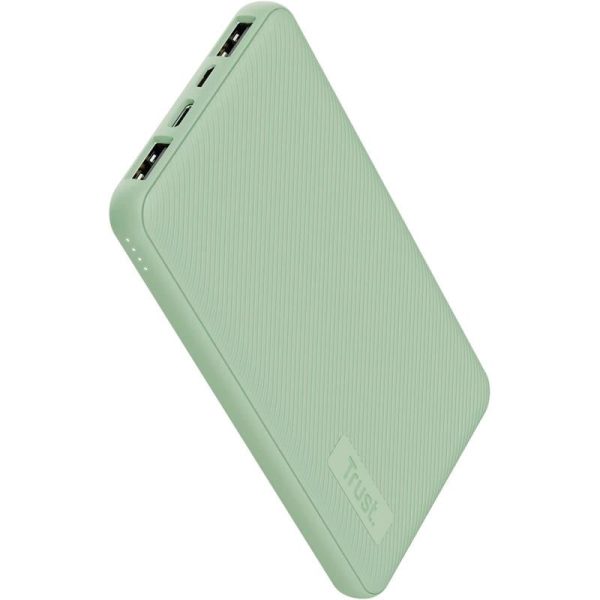 Power Bank Trust Primo Slim 10000mAh - Carga Rápida USB-C y Micro-USB