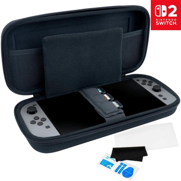 Nacon, pack de funda rígida y protector para Nintendo Switch 2 – Negro